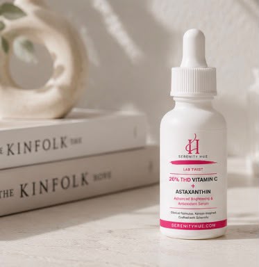 Serenity Hue Lab Twist™ 20% THD Vitamin C + Astaxanthin Advanced Brightening Antioxidant Serum | 30ml