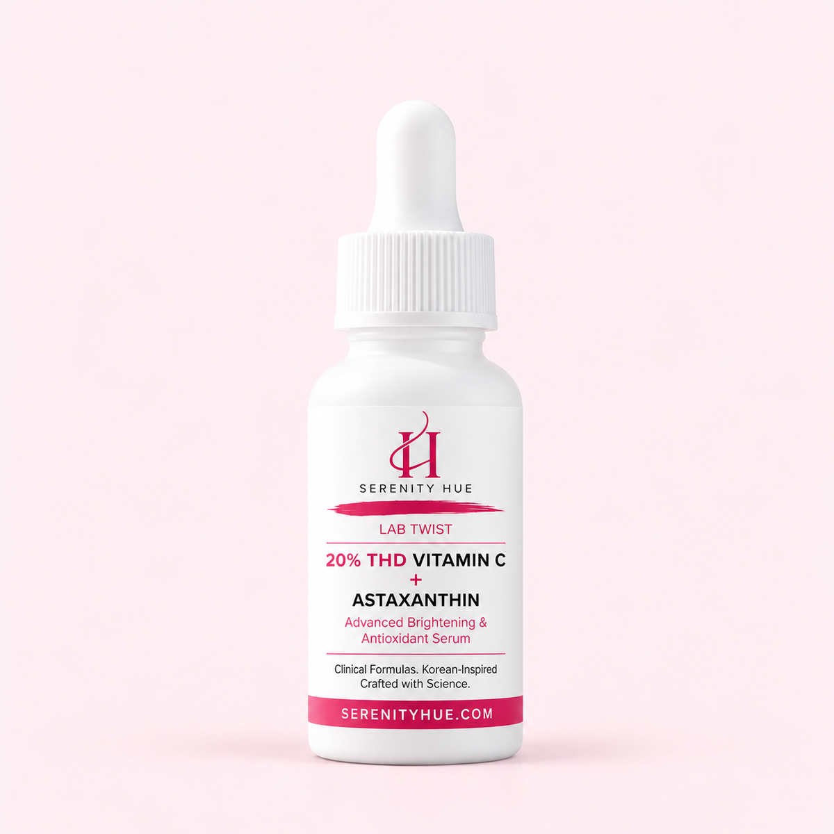 Serenity Hue Lab Twist™ 20% THD Vitamin C + Astaxanthin Advanced Brightening Antioxidant Serum | 30ml