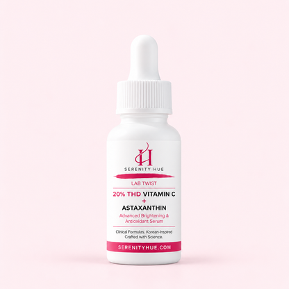 Serenity Hue Lab Twist™ 20% THD Vitamin C + Astaxanthin Advanced Brightening Antioxidant Serum | 30ml