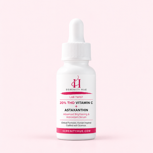 Serenity Hue Lab Twist™ 20% THD Vitamin C + Astaxanthin Advanced Brightening Antioxidant Serum | 30ml