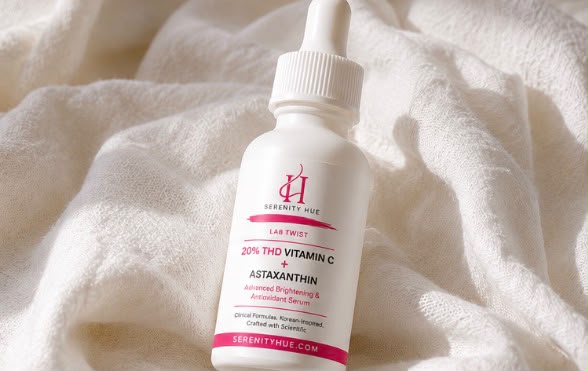 Serenity Hue Lab Twist™ 20% THD Vitamin C + Astaxanthin Advanced Brightening Antioxidant Serum | 30ml