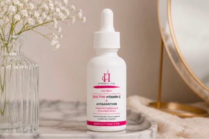 Serenity Hue Lab Twist™ 20% THD Vitamin C + Astaxanthin Advanced Brightening Antioxidant Serum | 30ml