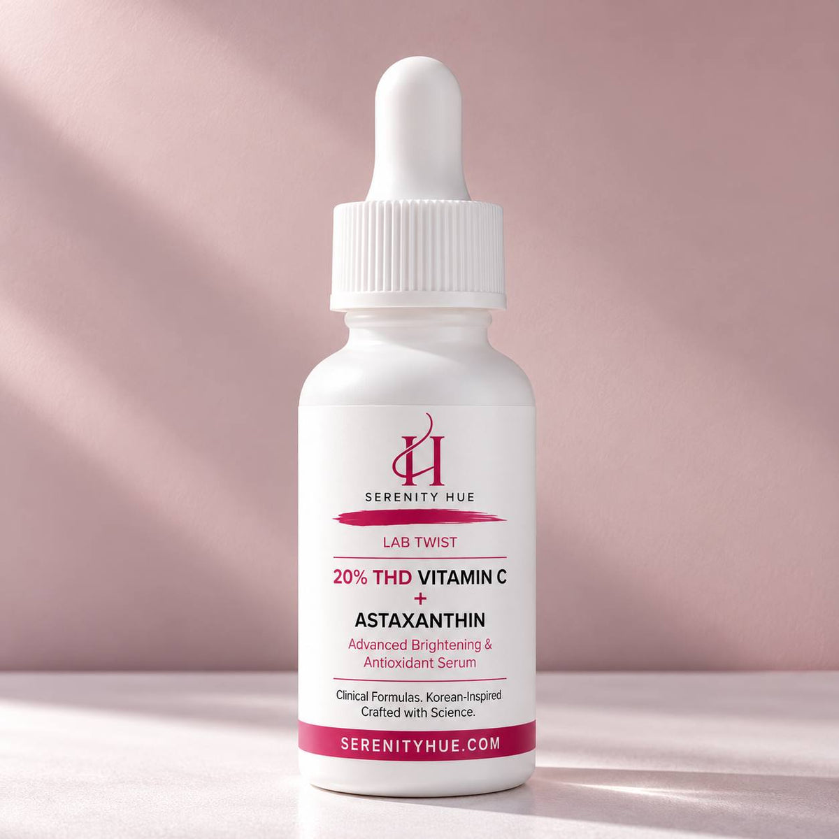 Serenity Hue Lab Twist™ 20% THD Vitamin C + Astaxanthin Advanced Brightening Antioxidant Serum | 30ml